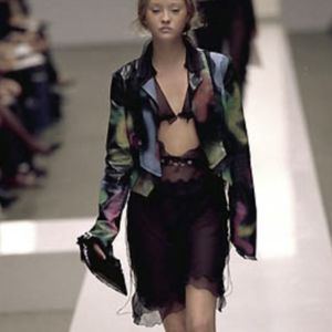 SOLD   S/S 2000 Fendi printed leather jacket
